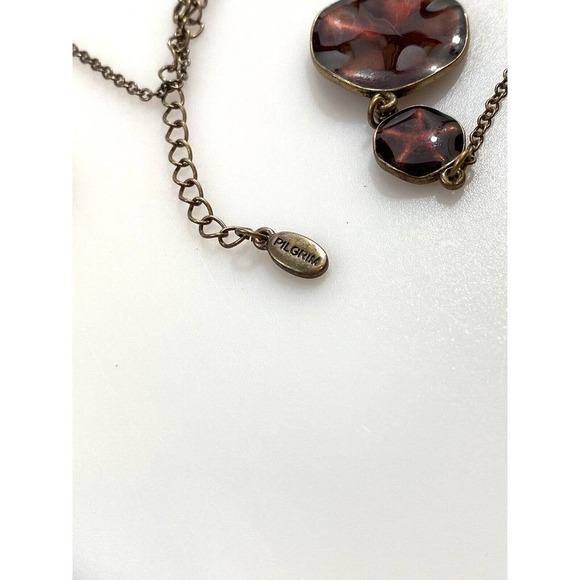 Pilgrim Danish Design Necklace Asymmetric Antique Bronze Tone Satellite Stations - Picture 4 of 8